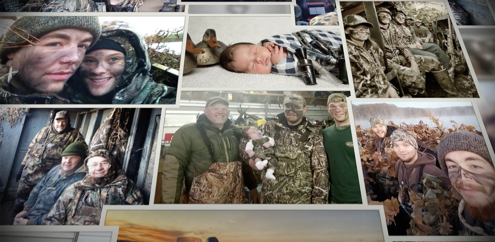 duck hunting family collage